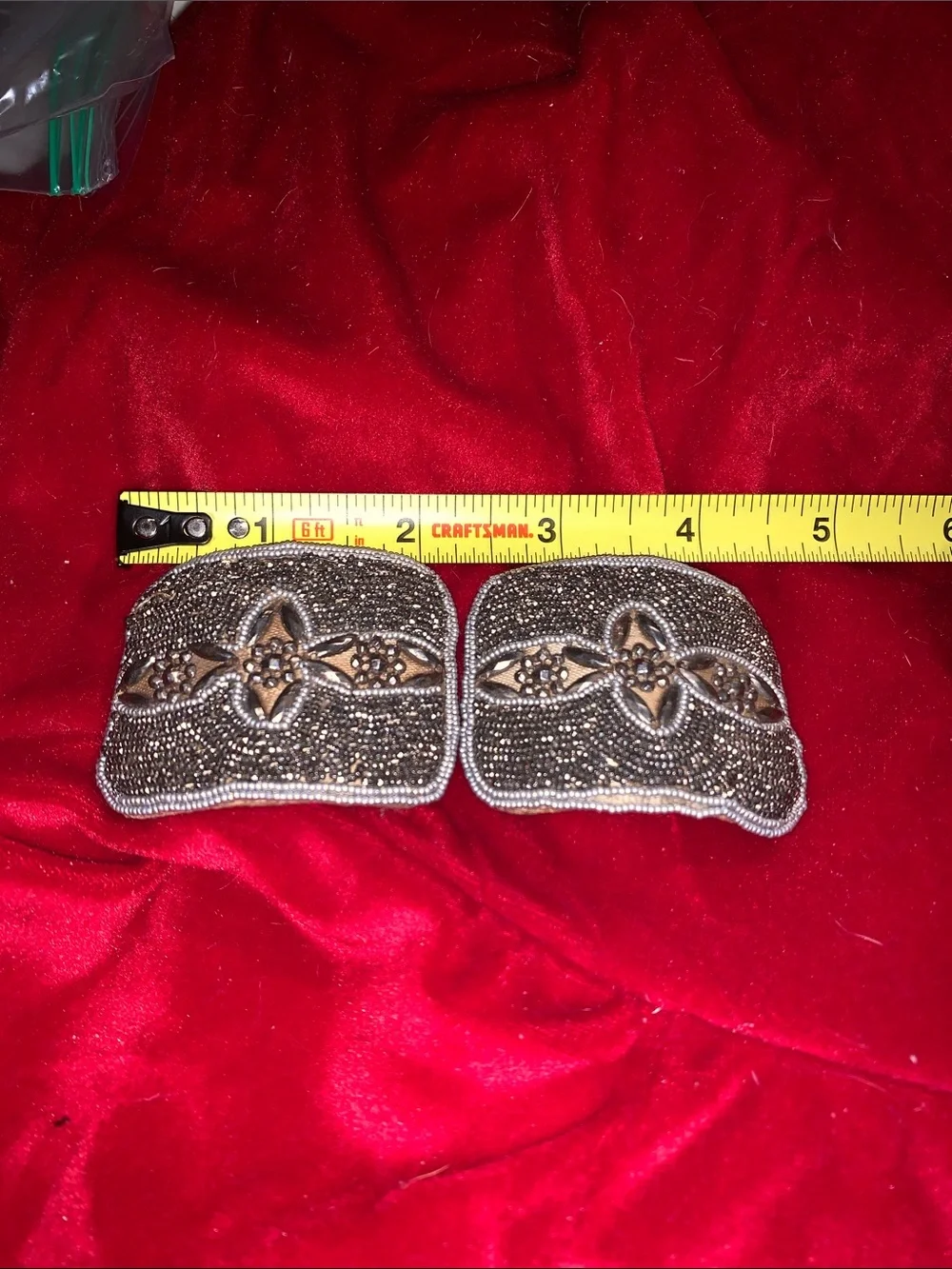 Antique Gregorian Embellished Beaded Shoe Buckles 1800’s